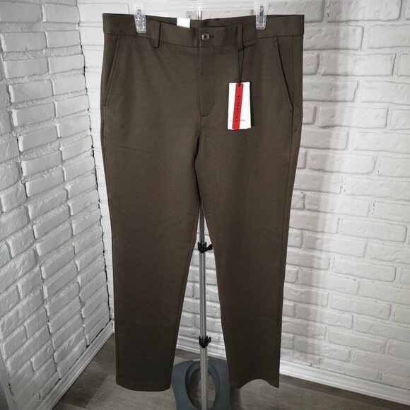 NWT Lindbergh Ladies Size XL Dark Deep Brown Superflex Slim Fit Pants - Picture 1 of 16